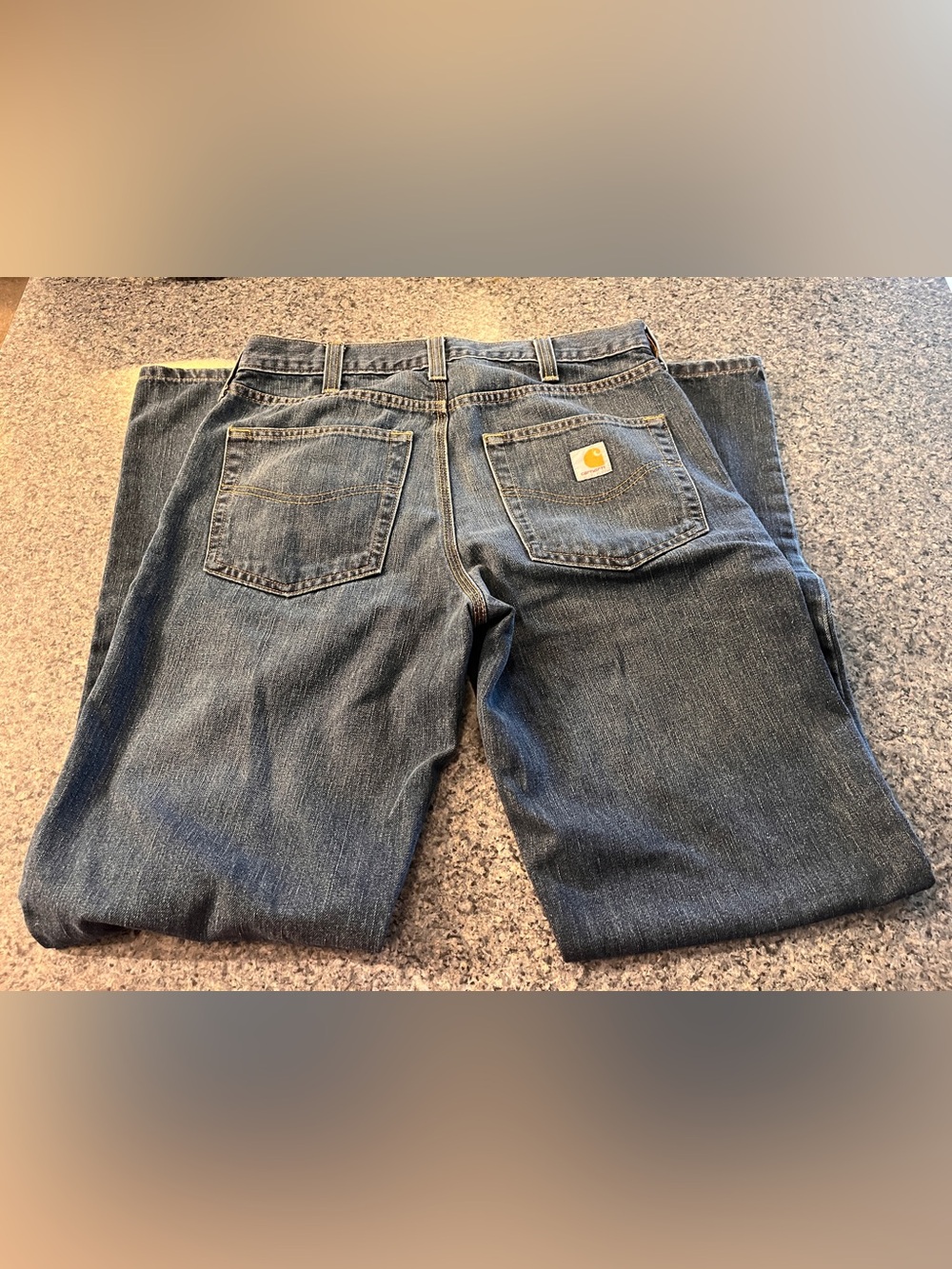 Carhartt Men's Relaxed Fit Blue Denim Work Jeans